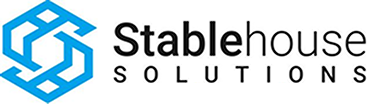 Logo of Stablehouse Solutions with a blue geometric design on the left and the company name in black text to the right.